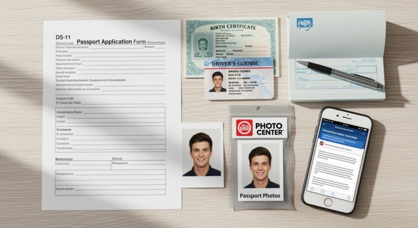 What is needed to apply for a passport and where to get the photos